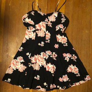 American eagle black floral dress